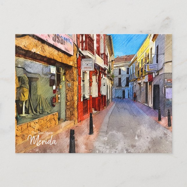 Streets of  Merida  Postcard (Front)