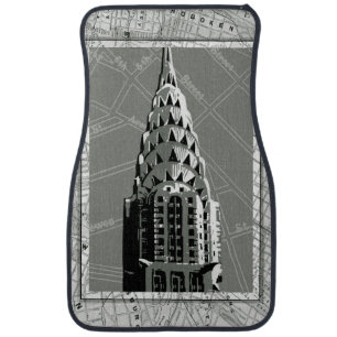 Streets of New York with Empire State Building Car Floor Mat