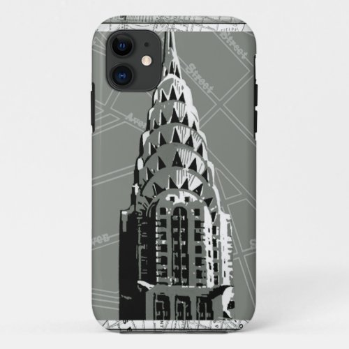 Streets of New York with Empire State Building iPhone 11 Case