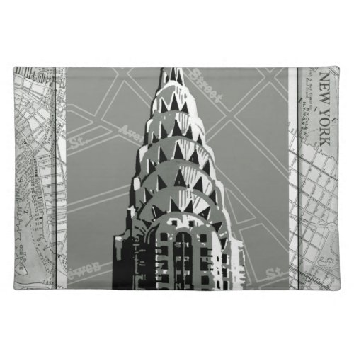 Streets of New York with Empire State Building Cloth Placemat