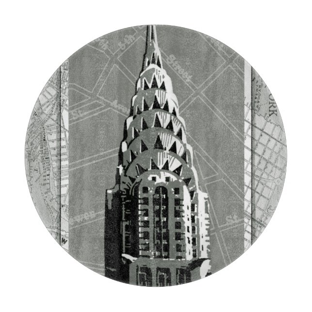Streets of New York with Empire State Building Cutting Board (Front)
