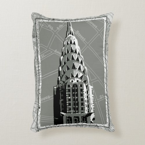 Streets of New York with Empire State Building Decorative Pillow