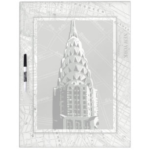 Streets of New York with Empire State Building Dry Erase Board