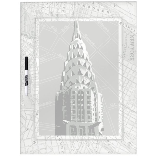 Streets of New York with Empire State Building Dry Erase Board (Front)