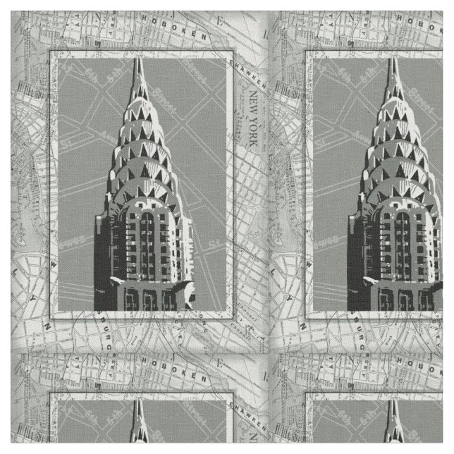 Streets of New York with Empire State Building Fabric (Close Up)