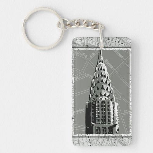 Streets of New York with Empire State Building Keychain
