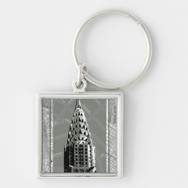 Streets of New York with Empire State Building Keychain (Front)