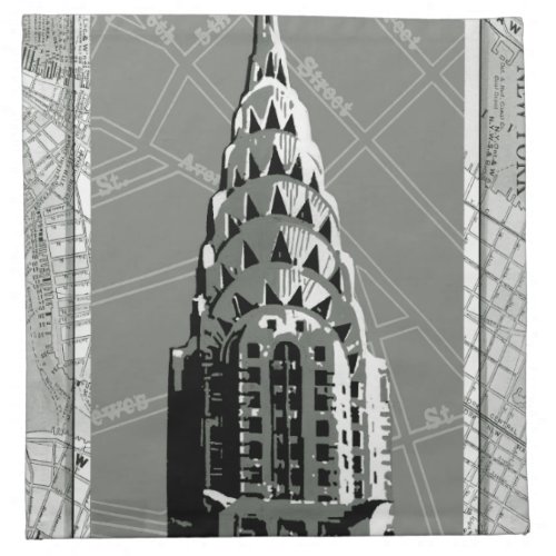 Streets of New York with Empire State Building Napkin