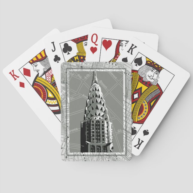 Streets of New York with Empire State Building Poker Cards (Back)