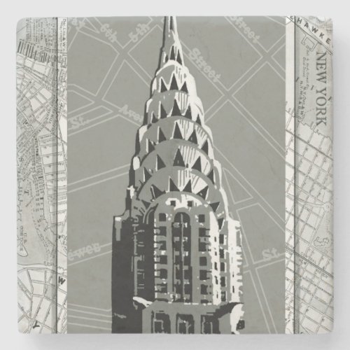 Streets of New York with Empire State Building Stone Coaster