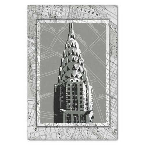 Streets of New York with Empire State Building Tissue Paper