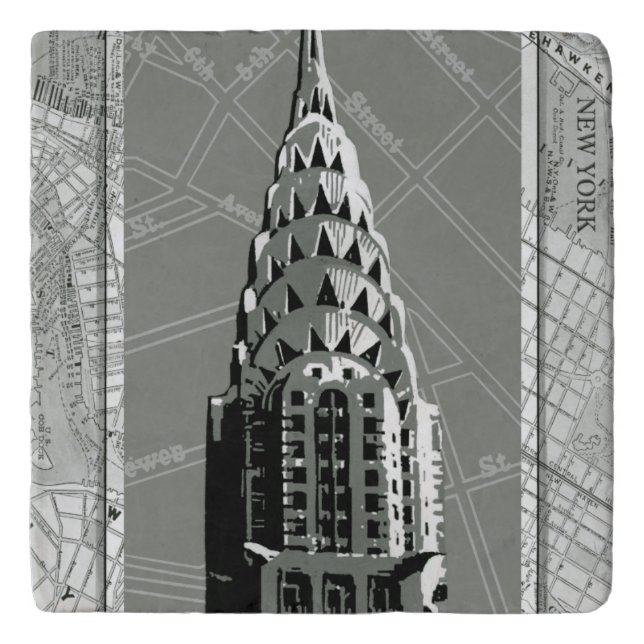 Streets of New York with Empire State Building Trivet (Front)