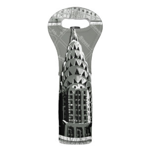 Streets of New York with Empire State Building Wine Bag