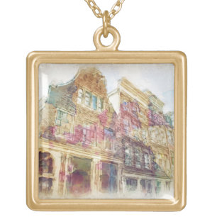Streets of Old Amsterdam Gold Plated Necklace