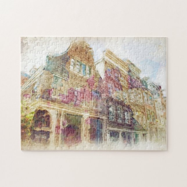 Streets of Old Amsterdam Jigsaw Puzzle (Horizontal)