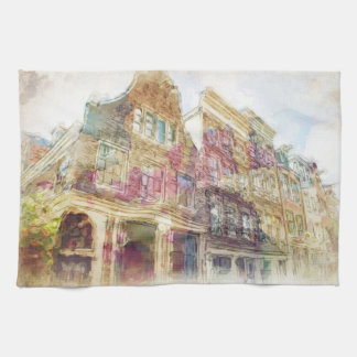 Streets of Old Amsterdam Kitchen Towel