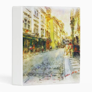 Streets of Old Prague watercolor Mini Binder