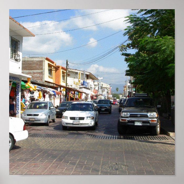 Streets of Zihuatanejo Print