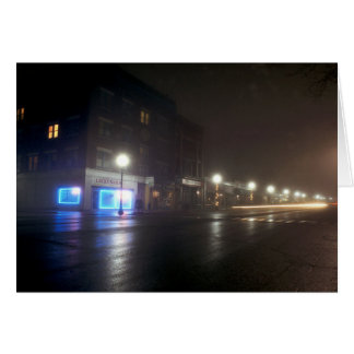 Streetscape IV  - Greenfield as Paris - Night Ligh Cards