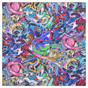 Streetstyle graffiti print  fabric