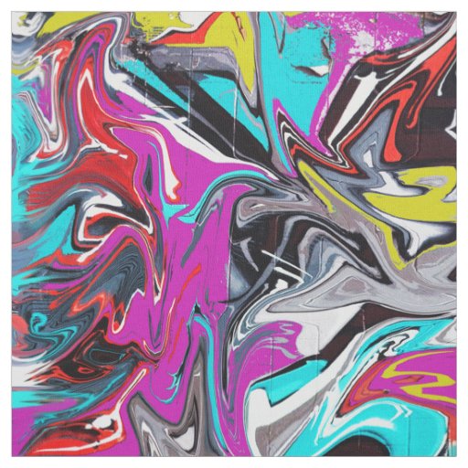 Streetstyle graffiti print fabric
