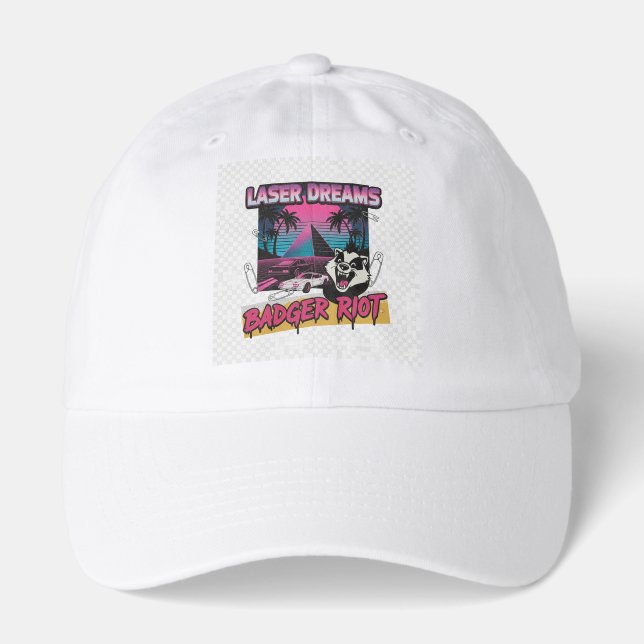 Streetwear Badger Riot Aesthetic Trucker Hat (Front)
