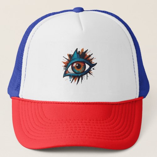 Streetwise Ward _ Minimalist Evil Eye Tee Trucker Hat