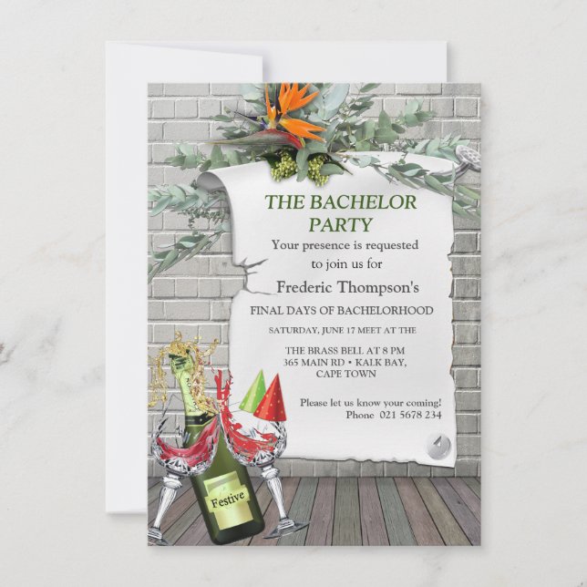 Strelitzia Flower Bachelor Party (Front)