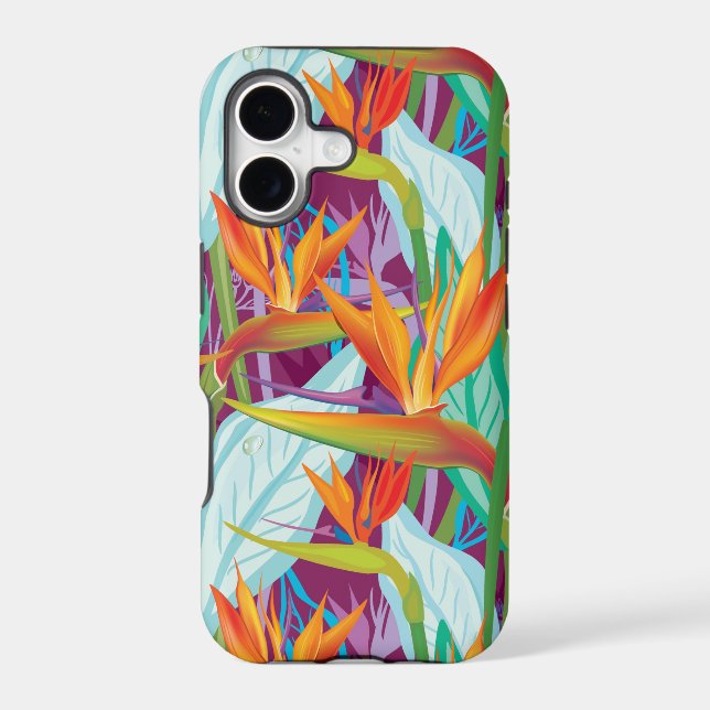Strelitzia Pattern Case-Mate iPhone Case (Back)