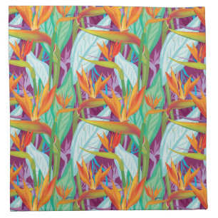 Strelitzia Pattern Cloth Napkin