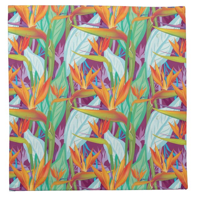 Strelitzia Pattern Cloth Napkin (Front)