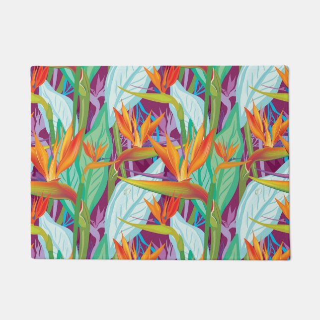 Strelitzia Pattern Doormat (Front)