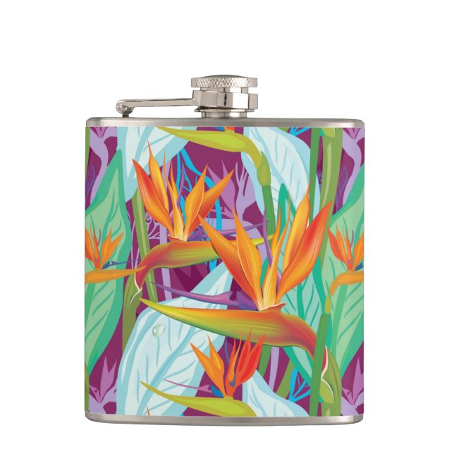 Strelitzia Pattern Flask (Front)