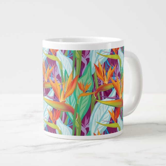 Strelitzia Pattern Giant Coffee Mug (Front Right)