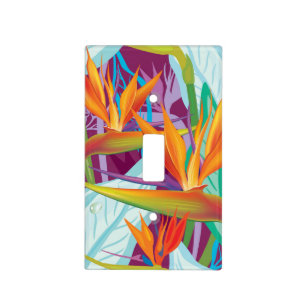 Strelitzia Pattern Light Switch Cover