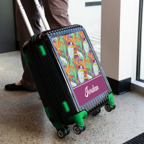 Strelitzia Pattern  Personalize Luggage