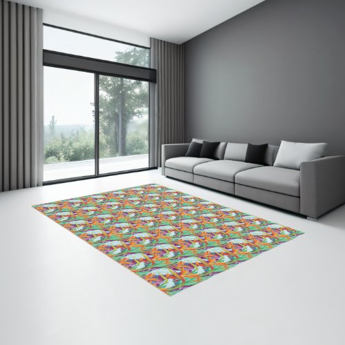 Strelitzia Pattern Rug