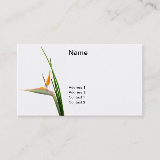 Customizable Strelitzia Reginae and reed Business Cards