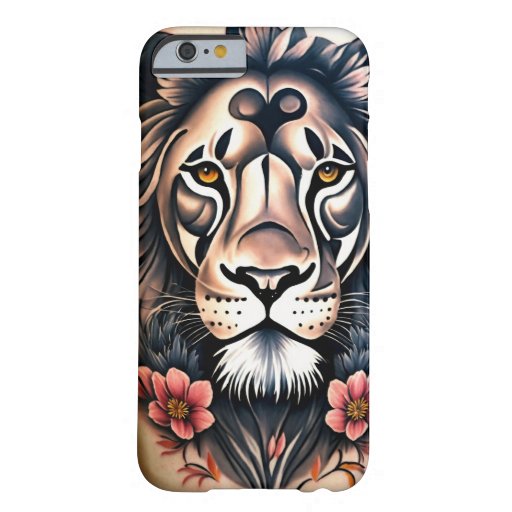 Strength and Beauty: Lioness & Rose Tattoo Mobile  Barely There iPhone 6 Case