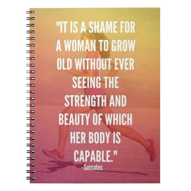 Strength and Beauty - Women's Running Workout Notebook (Front)