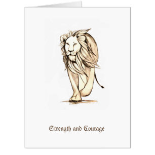 Strength and courage card