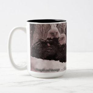 Strength and Courage: Dad Decorah Two-Tone Coffee Mug