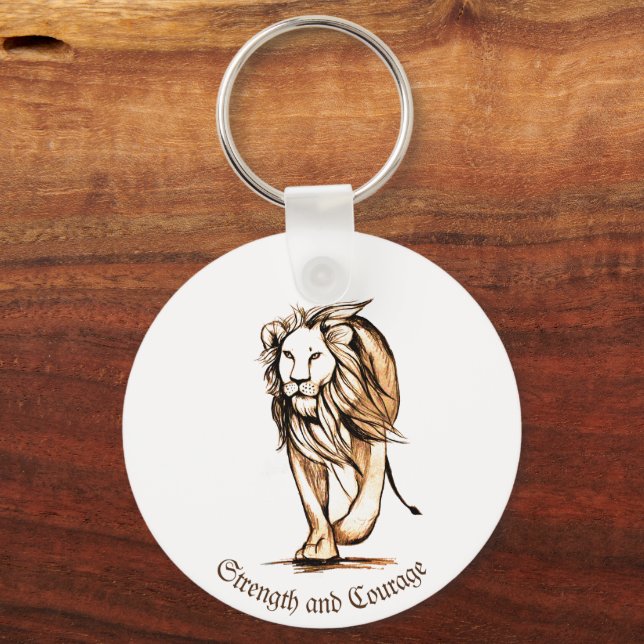 Strength and Courage Keychain (Back)