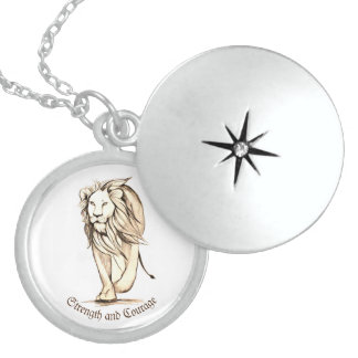 Strength and Courage Locket Necklace