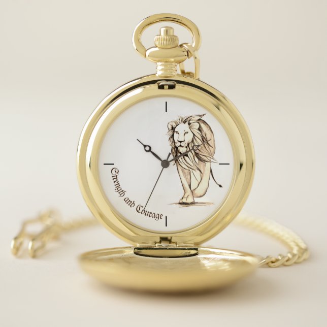 Strength and Courage Pocket Watch (Inside)