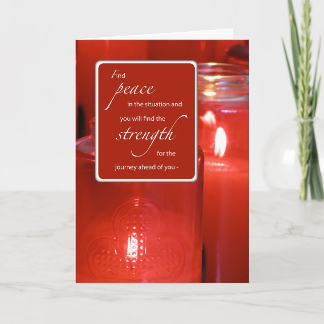 Strength and Encouragement Catholic Candles Card (Front)