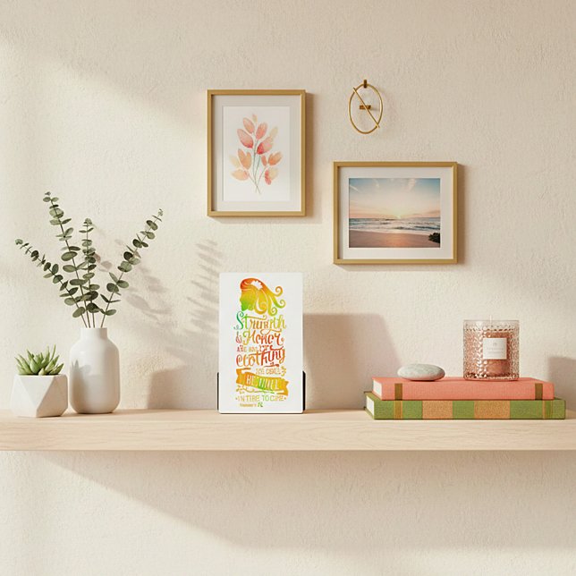 Strength and Honor personalized scripture   Plaque (Creator Uploaded)