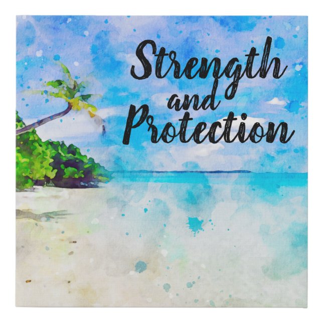 Strength and Protection Wall Art (Tropical) (Front)