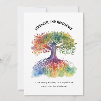 Strength and Resilience Positive Affirmation Card