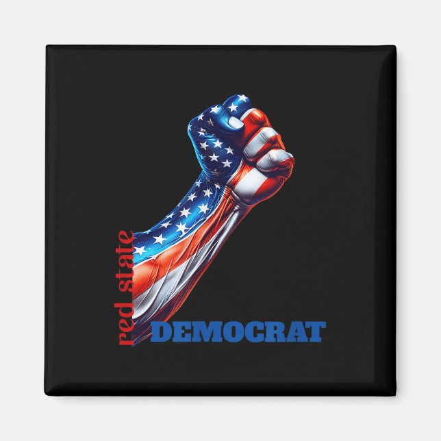 Strength And Unity Red State Democrat Anti-trump  Magnet (Front)